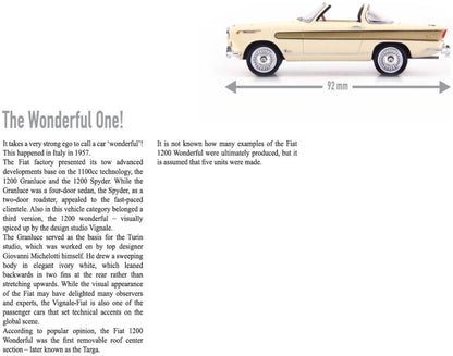 Available To Order – Fiat 1200 Vignale Wonderful Ivory 1:43 (ATC 05049)