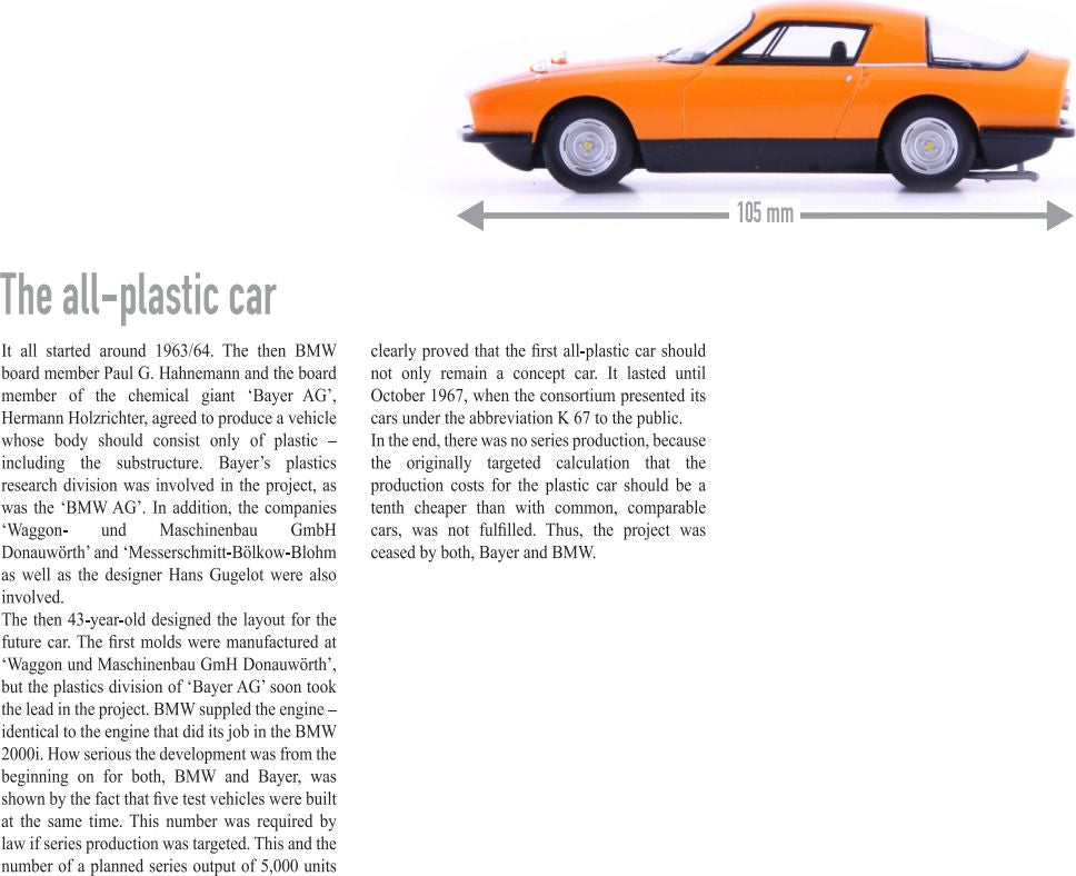 Available To Order – Bayer K 67 Orange 1:43 (ATC 06053)