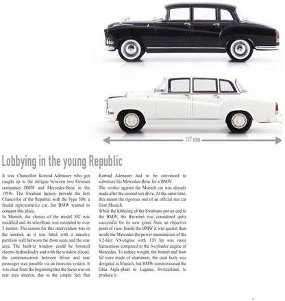 Available To Order – BMW 505 Pullmann Ghia Aigle White 1:43 (ATC 06063-2)