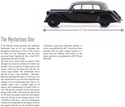 Available to Order – Mercedes Benz W147-400 Prototype Black 1:43 (ATC 06065)