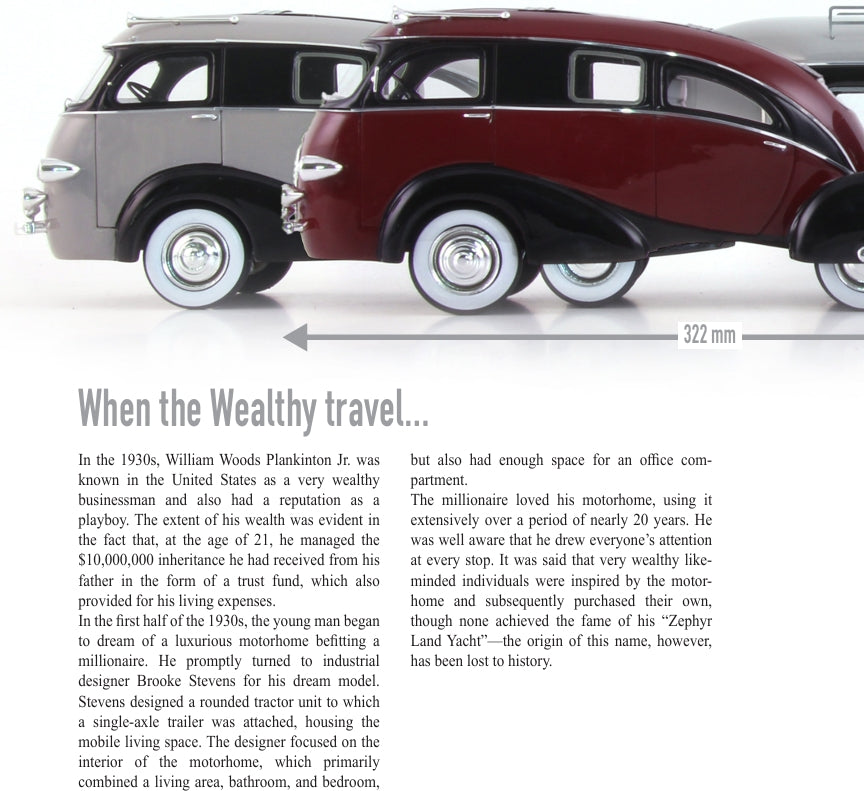 Zephir Land Yacht Red/Black 1:43 AutoCult Model (view 4)