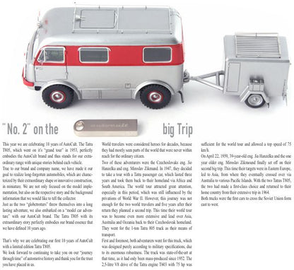 Anniversary Set Tatra T805/Trailer/ USB-Stick '10 Years of Autocult' Yearbook 1:43 AutoCult Model (view 6)