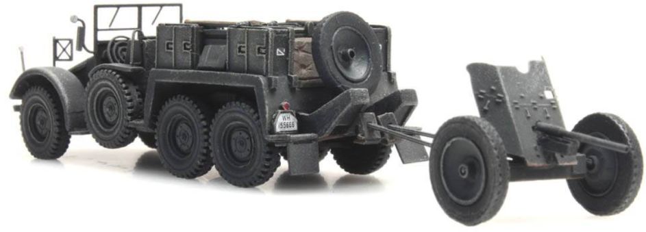 Available to Order – WM Kruppprotze + 37Cmpak Grau 1:87 Ready-Made, Painted 1:87 (ATT 387381)