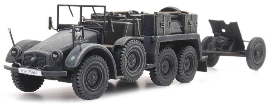 Available to Order – WM Kruppprotze + 37Cmpak Grau 1:87 Ready-Made, Painted 1:87 (ATT 387381)