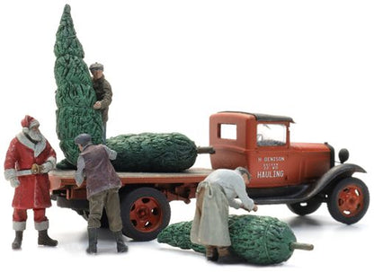 Santa Claus Loading Christmas Trees Ready-Made, Painted 1:87 Artitec Model (view 2)