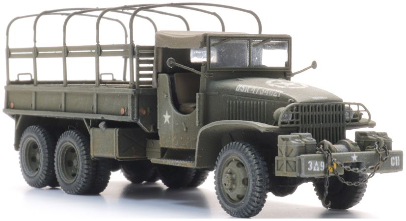 GMC CCKW-353 Cargo Open Bed (US) Ready-Made, Painted 1:87 Artitec Model (view 2)