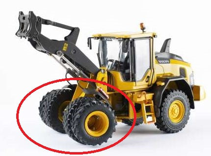 FORREZ dual wheelset Perfect for silage wo Fits AT3200120 - Volvo L60H wheel loader 1:32 – diecast model (view 2)