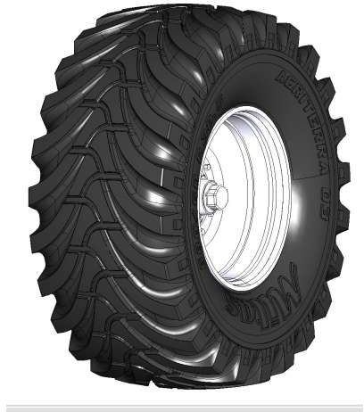 Available to Order – Mitas Agriterra 03 680/60-R30.5 (Tyres) set of 4 tyres incl Silver RIM and HUB 1:32 (AT 3200128)