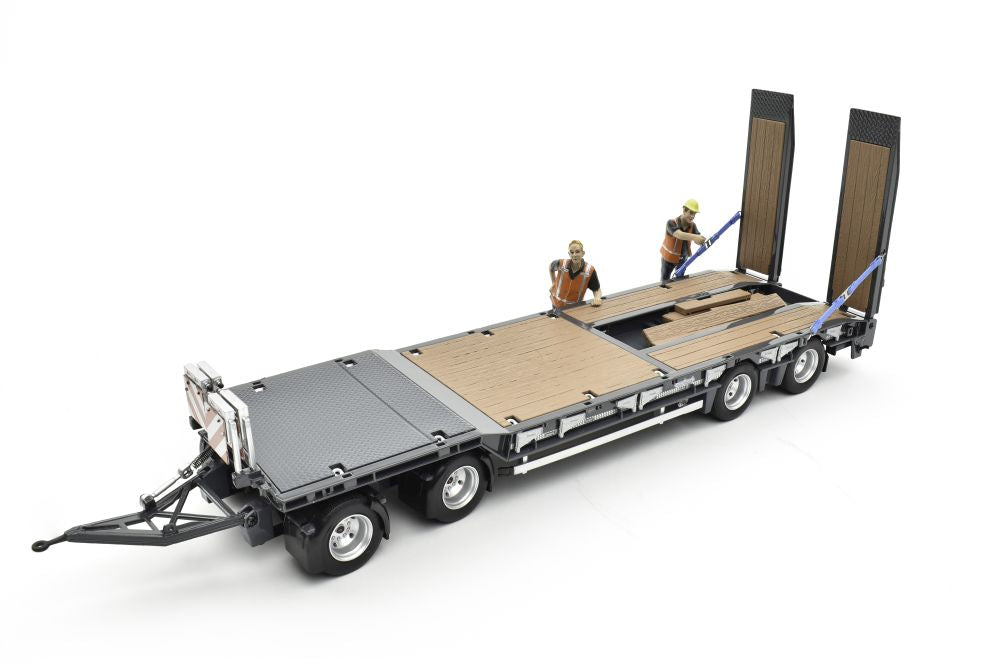Available to Order – Nooteboom ASDV-40-22 4 Axle Drawbar Trailer with Ramps - Grey 1:32 (AT 3200139GY)