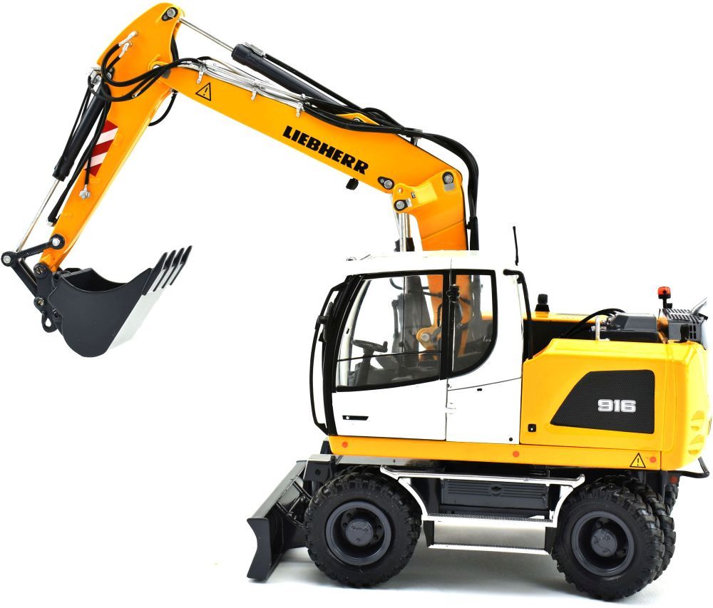 Liebherr A916 Wheeled Excavator w/Mitas Tyres and Disconnectable Liebherr Bucket 1:32 – diecast model (view 4)