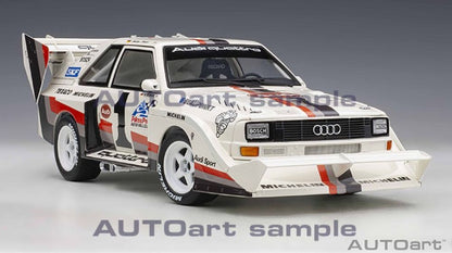 Available To Order – Audi Quattro S1 Pikes Peak Winner 1987 Rohrl #1 (Full Openings) 1:18 (AUT 88700)