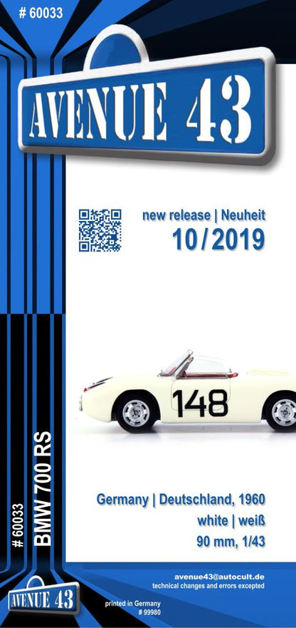 Available To Order – Leaflet #60033 BMW 700RS (AVE LEAF60033)