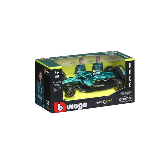 2025 Aston Martin AMR25 F. Alonso 1:43 Bburago F1 Model (18-60039C-ALONSO)