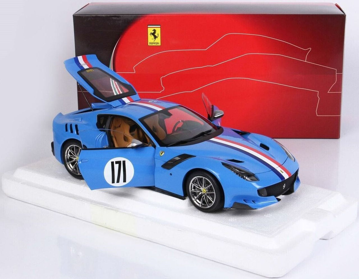 Available To Order – Ferrari F12 TDF 2015 Blue 1:18 BBR Model (BBR 182108)