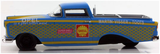 Available to Order – Opel Rekord P1 Caravan Shell 1959 Blue/Yellow 1:43 (BRA 2108)