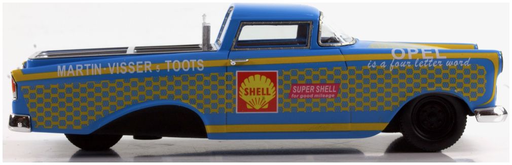 Available to Order – Opel Rekord P1 Caravan Shell 1959 Blue/Yellow 1:43 (BRA 2108)