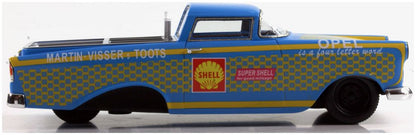 Available to Order – Opel Rekord P1 Caravan Shell 1959 Blue/Yellow 1:43 (BRA 2108)
