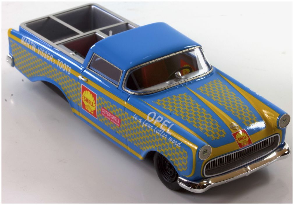 Available to Order – Opel Rekord P1 Caravan Shell 1959 Blue/Yellow 1:43 (BRA 2108)