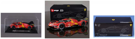 Available To Order – Ferrari 499P 24h Le Mans Hypercar 2024 #83 Acrylic Case and Stand 1:18 (BUR 16313)