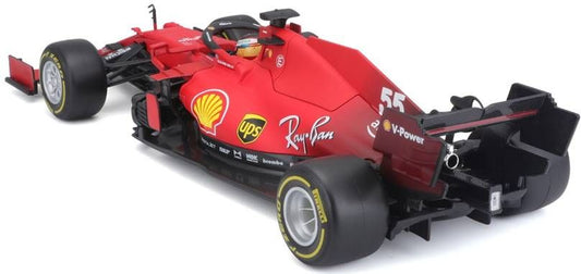 Available To Order – Ferrari SF21 #55 Carlos Sainz 2021 Season Car - Medium, Yellow wall tyres 1:18 (BUR 16809S)