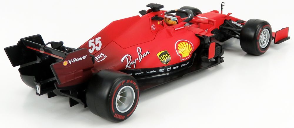 Available To Order – Ferrari SF21 #55 Carlos Sainz 2021 Season Car - Exclusive - Red wall soft tyres 1:18 (BUR 16809SA)
