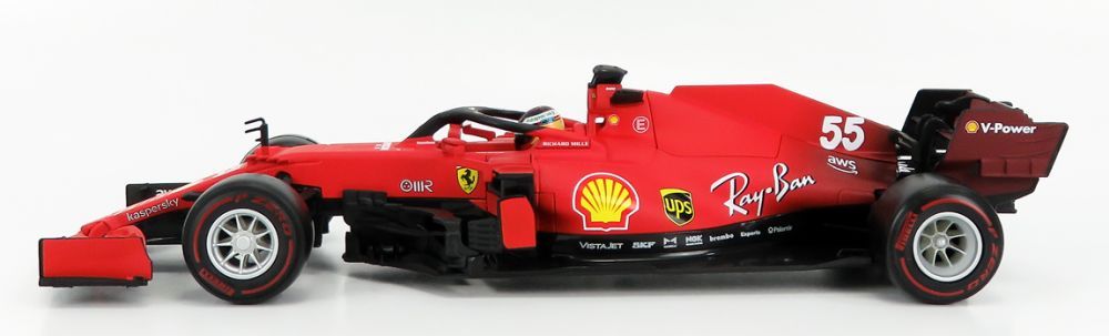 Available To Order – Ferrari SF21 #55 Carlos Sainz 2021 Season Car - Exclusive - Red wall soft tyres 1:18 (BUR 16809SA)