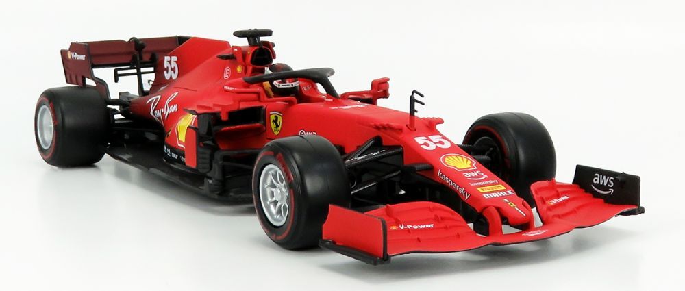 Available To Order – Ferrari SF21 #55 Carlos Sainz 2021 Season Car - Exclusive - Red wall soft tyres 1:18 (BUR 16809SA)