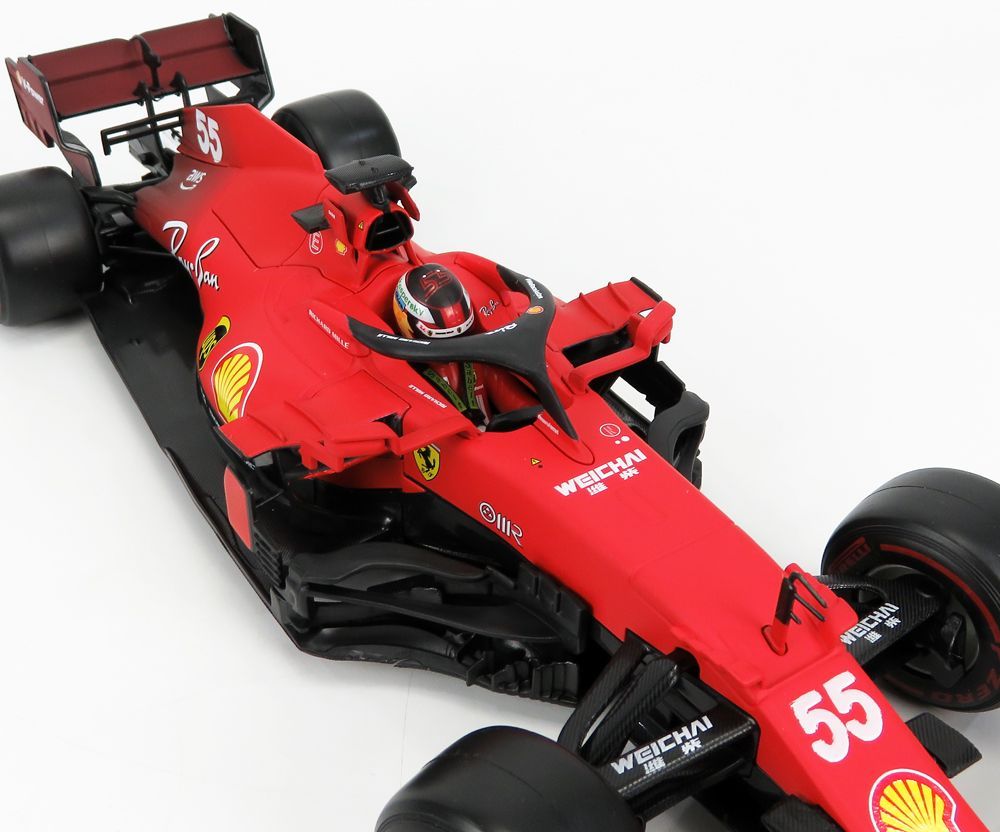 Available To Order – Ferrari SF21 #55 Carlos Sainz 2021 Season Car - Exclusive - Red wall soft tyres 1:18 (BUR 16809SA)
