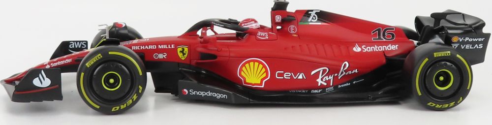 Available To Order – Ferrari F1-75 #16 2022 Charles Leclerc Scuderia Ferrari-Yellow Wall(medium) Tyres 1:18 (BUR 16811LE)