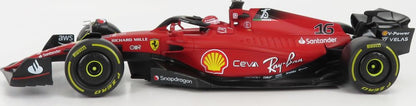 Available To Order – Ferrari F1-75 #16 2022 Charles Leclerc Scuderia Ferrari-Yellow Wall(medium) Tyres 1:18 (BUR 16811LE)