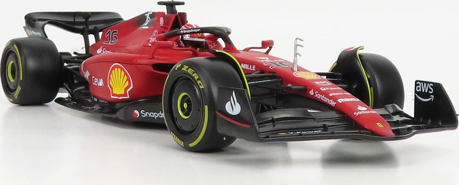 Available To Order – Ferrari F1-75 #16 2022 Charles Leclerc Scuderia Ferrari-Yellow Wall(medium) Tyres 1:18 (BUR 16811LE)