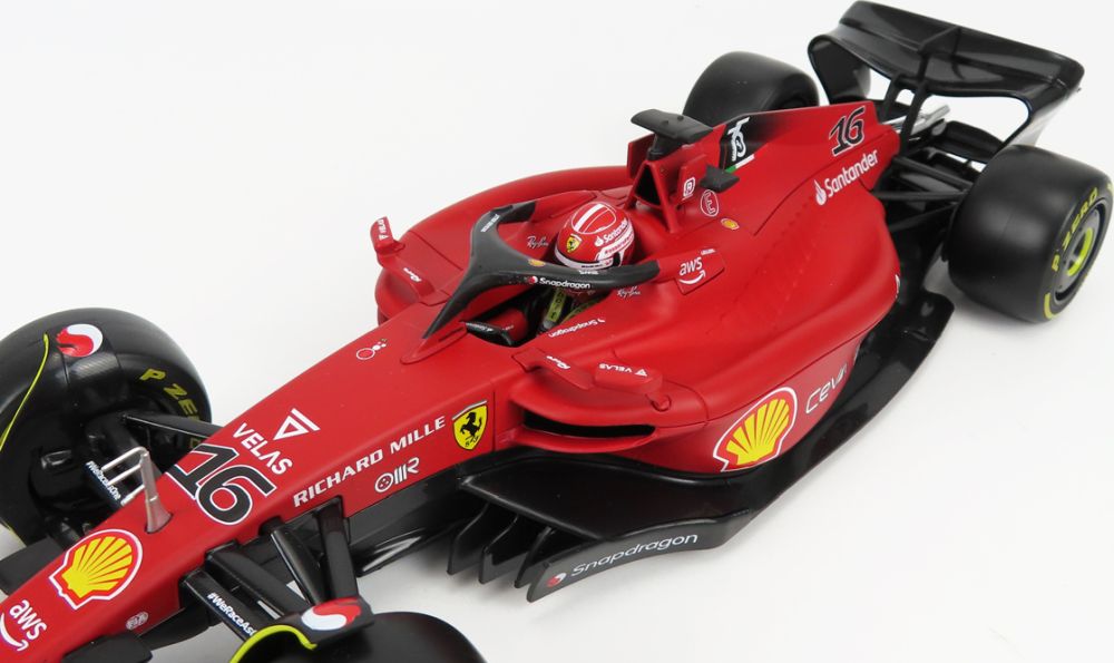 Available To Order – Ferrari F1-75 #16 2022 Charles Leclerc Scuderia Ferrari-Yellow Wall(medium) Tyres 1:18 (BUR 16811LE)