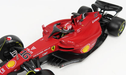 Available To Order – Ferrari F1-75 #16 2022 Charles Leclerc Scuderia Ferrari-Yellow Wall(medium) Tyres 1:18 (BUR 16811LE)