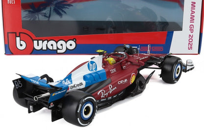 Available To Order – Ferrari F1 SF-25 Team Scuderia Ferrari #44 Miami GP 2025 Lewis Hamilton 1:18 (BUR 16816-44-MIAMI)