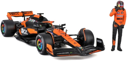 Available To Order – McLaren MCL38 F1 2024 Piastri w/Driver Figure 1:24 Bburago Model (BUR 28040P)
