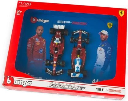 Available To Order – Ferrari SF-25 2025 Hamilton Driver Two Pack 1:43 Bburago Model (BUR 36856H)