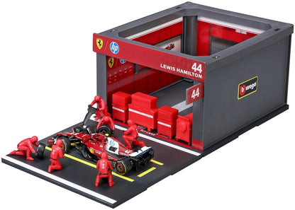 Available To Order – Ferrari SF-25 2025 Pit Pass Diorama Hamilton 1:43 Bburago Model (BUR 36865H)