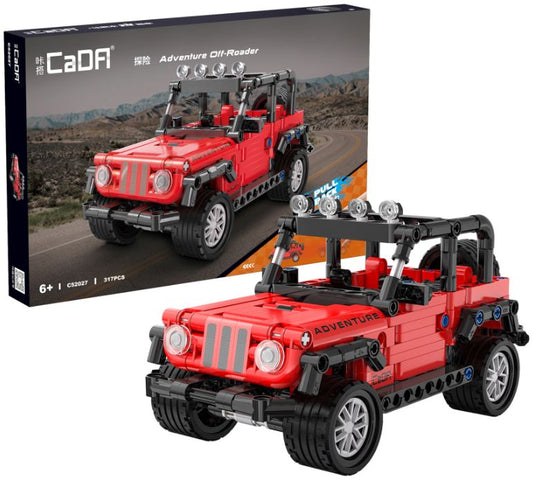 Available To Order – Adventure Off-Roader Pull Back Brick Builder Red (317pcs) 1:18 (CDA C52027W)