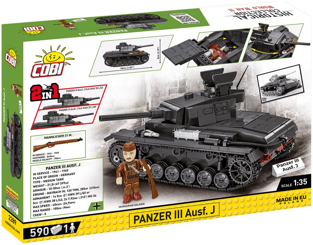 Available to Order – Panzer III AUSF.J WWII (585 pcs) (COB 2289)