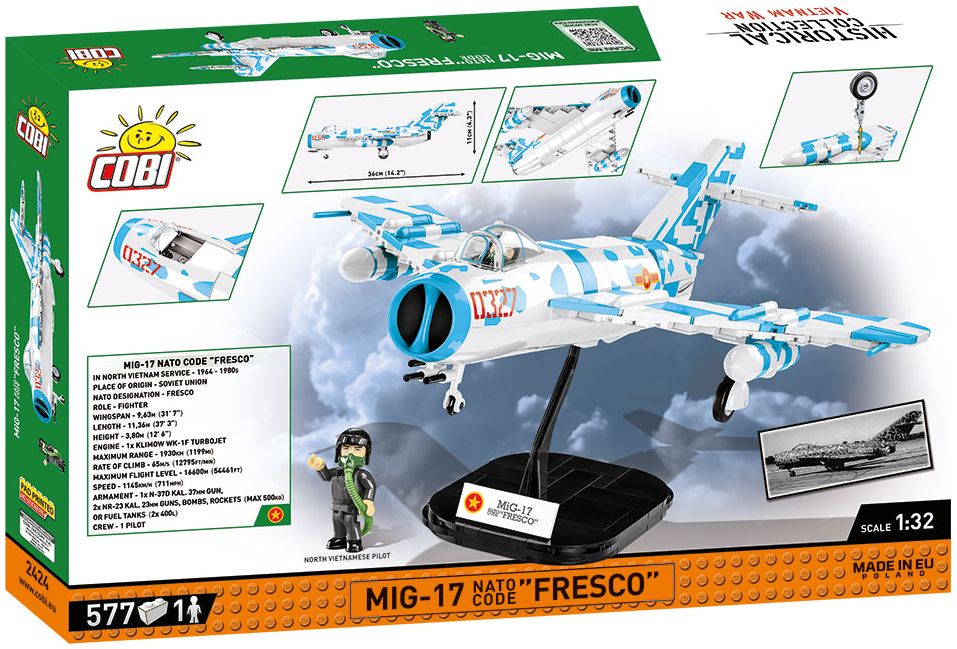 Available to Order – MIG-17 NATO Code F Vietnam War (577 pcs) (COB 2424)