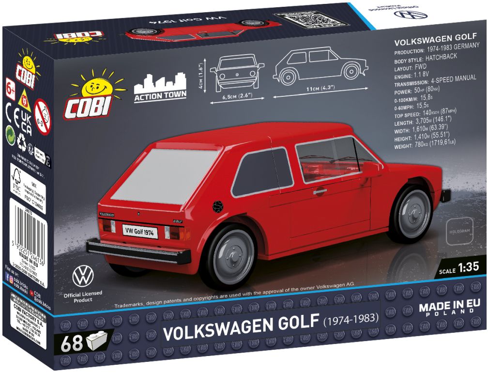 Available to Order – VW Golf 1974 (68 pcs) (COB 24613)