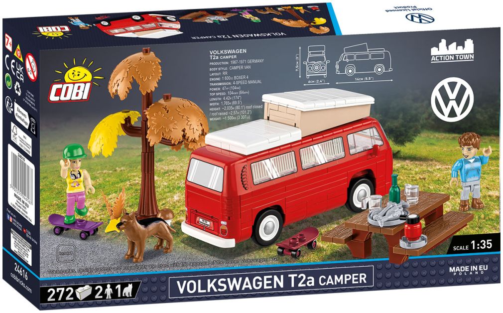 Available to Order – VW T2a Campingwagen w/2 x Figure (287 pcs) (COB 24616)