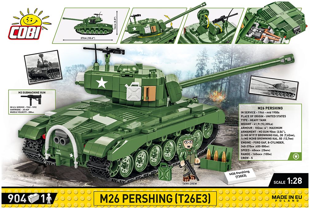 Available to Order – M26 Pershing (T26E3) WWII (904 pcs) (COB 2564)