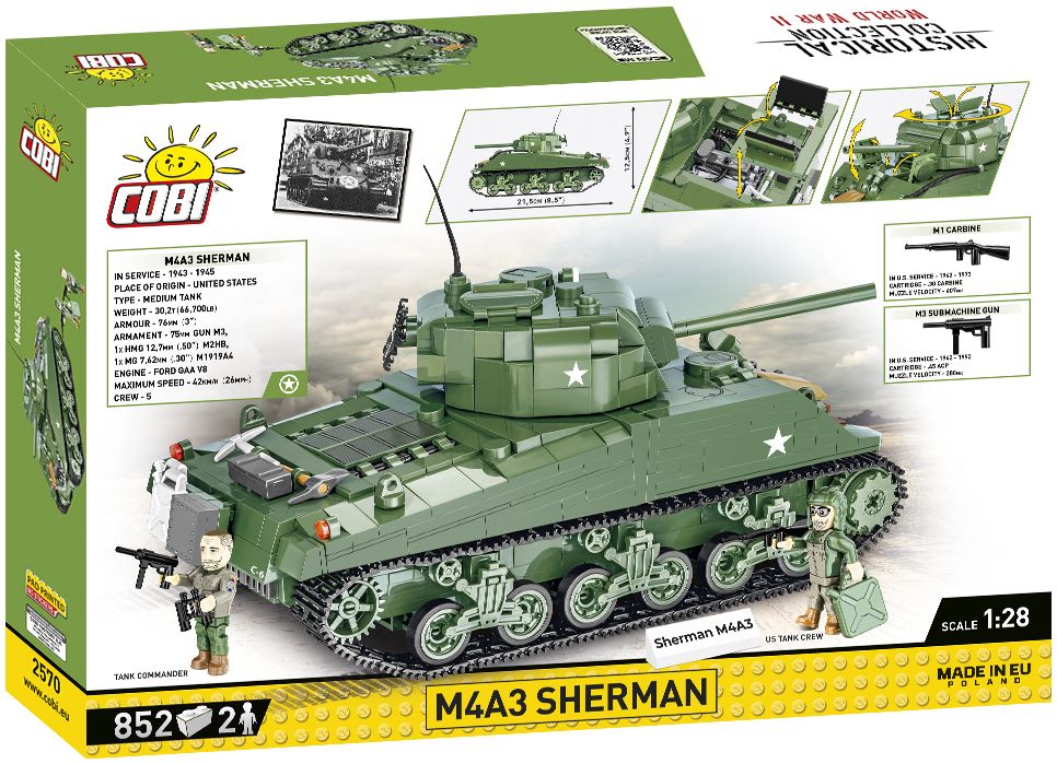 Available to Order – M4A3 Sherman WWII (852 pcs) (COB 2570)