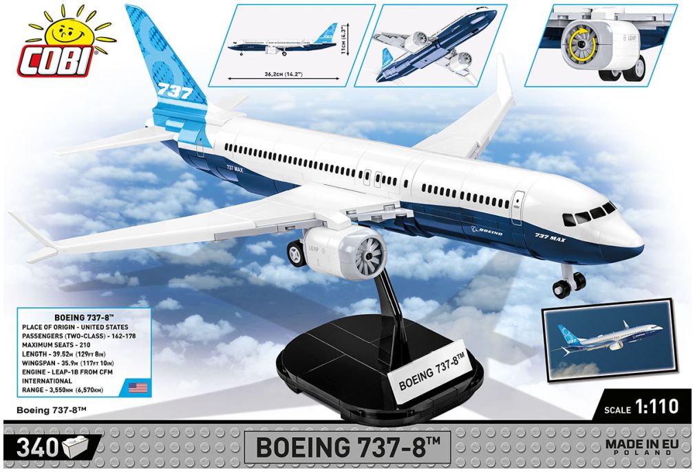Available to Order – Boeing 737-8 (340 pcs) (COB 26608)