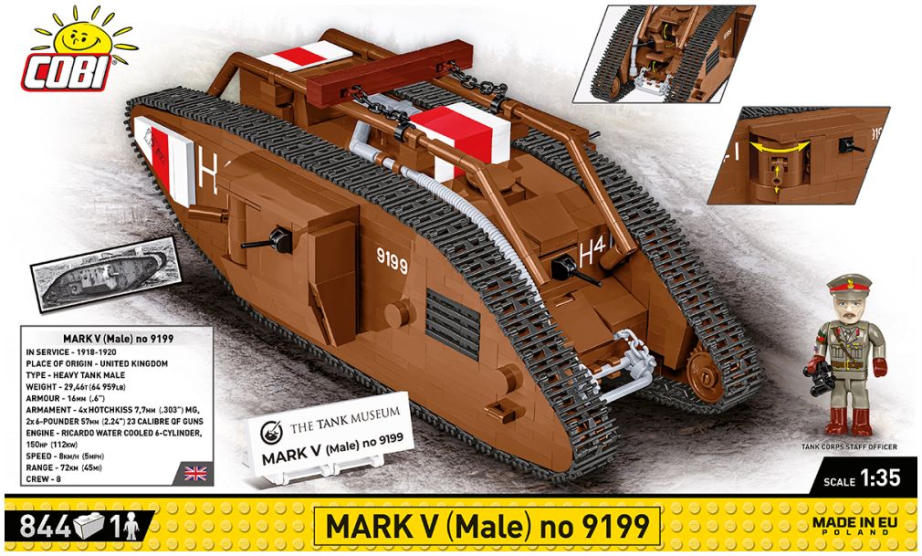 Available to Order – Mark V (Male) #9199 Great War (848 pcs) (COB 2995)