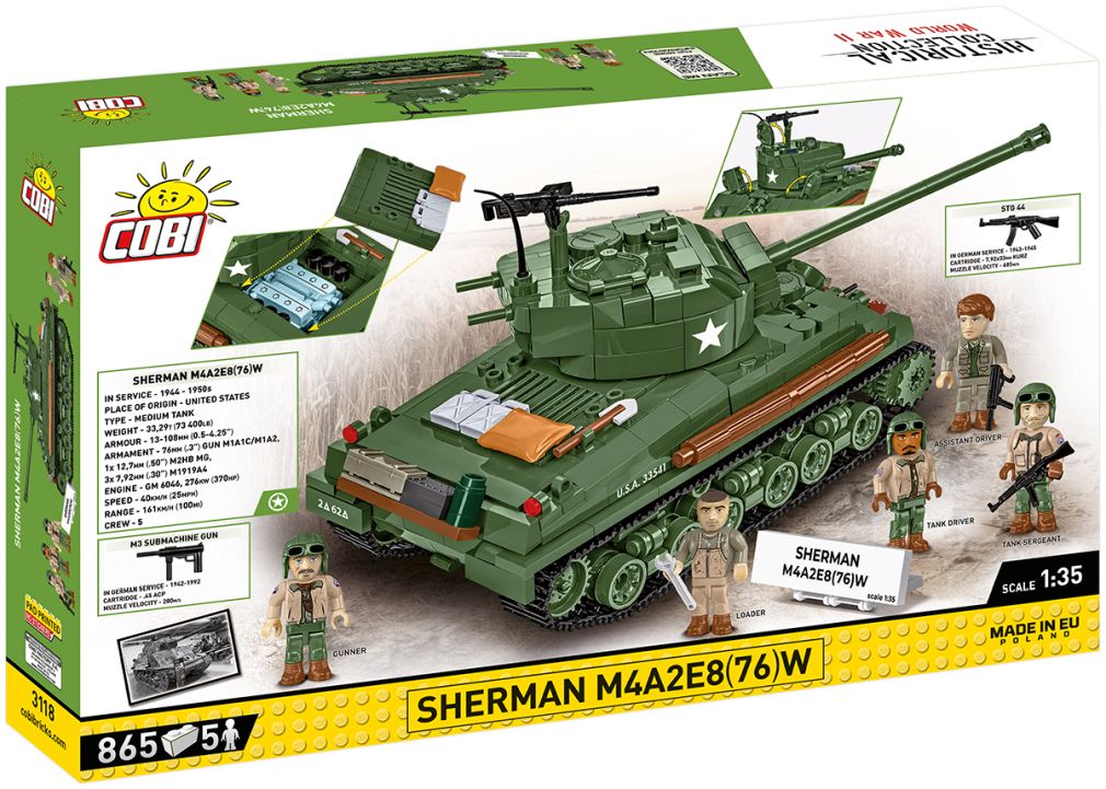 Available to Order – Sherman M4A2E8(76) WWII (880 pcs) (COB 3118)