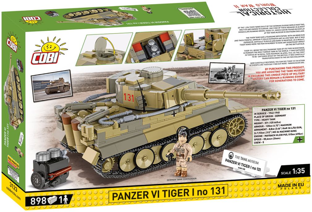 Available to Order – Tiger I #131 WWII (896 pcs) (COB 3123)