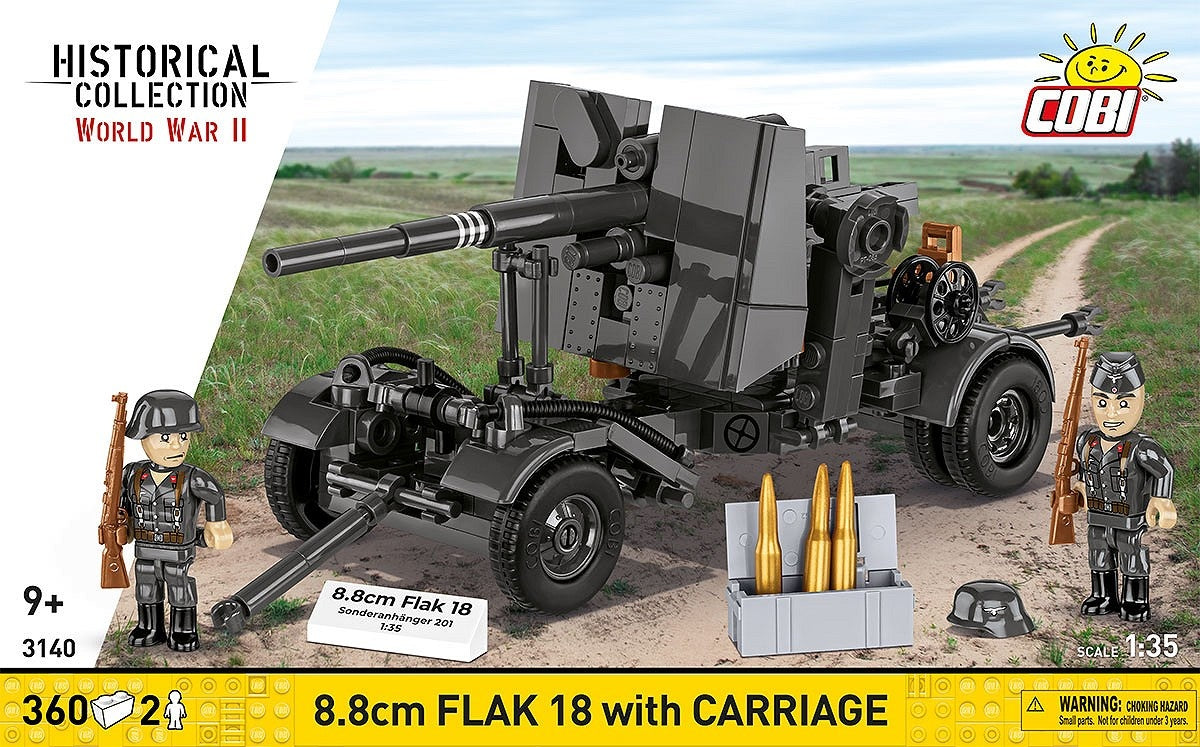 Available To Order – 8.8 cm Flak 18 with Carriage (357 Pcs) (COB 3140)