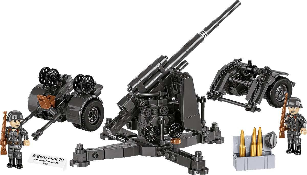 Available To Order – 8.8 cm Flak 18 with Carriage (357 Pcs) (COB 3140)